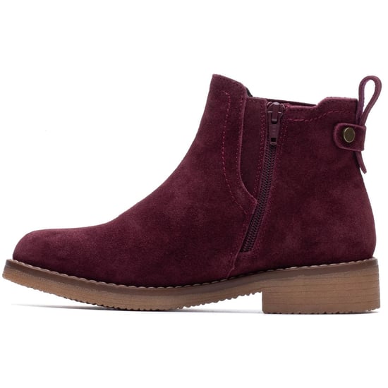 Hush Puppies Maddy Wildleder Damen Stiefel in Pflaumenfarbe - Image 4