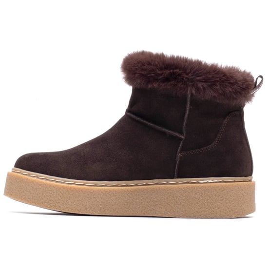 Hush Puppies Becca Wildleder Damen Schokoladen Winter-Stiefeletten - Image 4