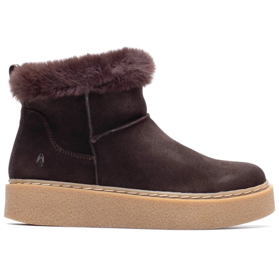 Hush Puppies Becca Wildleder Damen Schokoladen Winter-Stiefeletten - Image 5