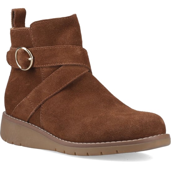 Hush Puppies Lyra Wildleder Damenstiefel in Dunkelbraun - Image 1