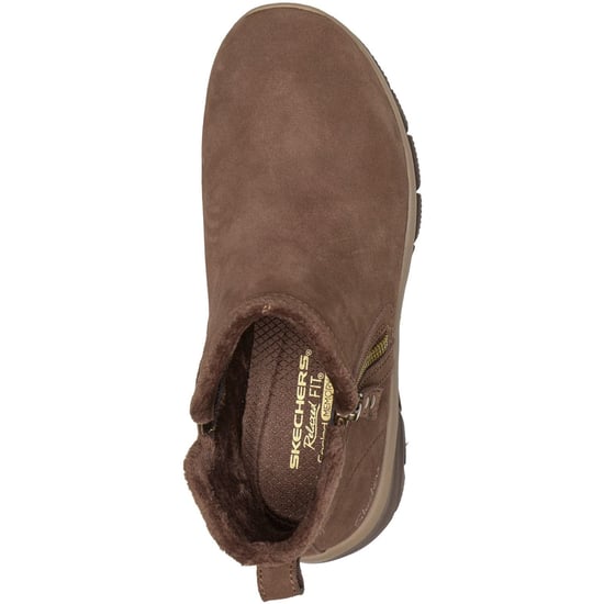 Skechers Easy Going Urban Zip Leder Stiefel für Frauen in Chocolate - Image 3