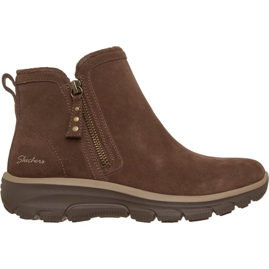 Skechers Easy Going Urban Zip Leder Stiefel für Frauen in Chocolate - Image 5