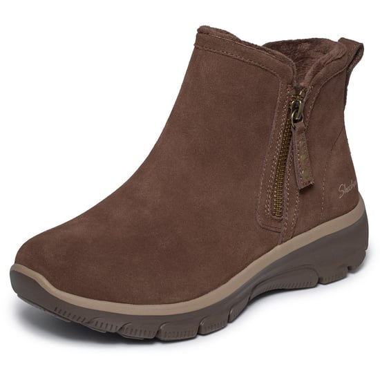 Skechers Easy Going Urban Zip Leder Stiefel für Frauen in Chocolate - Image 6