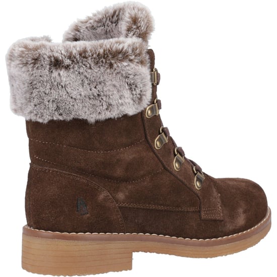 Hush Puppies Florence Suede Damen Schokoladenweiche Winter Stiefeletten in weiter Passform - Image 2