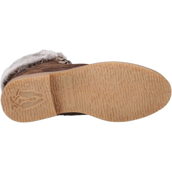 Hush Puppies Florence Suede Damen Schokoladenweiche Winter Stiefeletten in weiter Passform - Image 3