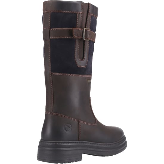 Cotswold Broadwell Leder Damenstiefel Braun/Navy - Image 2