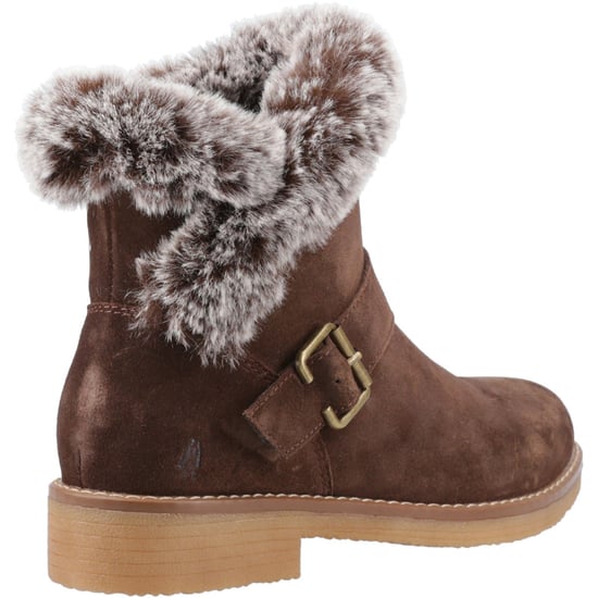 Hush Puppies Hannah Wildleder Damen Schokoladenfarbene Weite Winterstiefeletten - Image 2