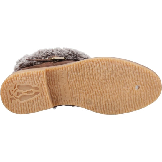 Hush Puppies Hannah Wildleder Damen Schokoladenfarbene Weite Winterstiefeletten - Image 3
