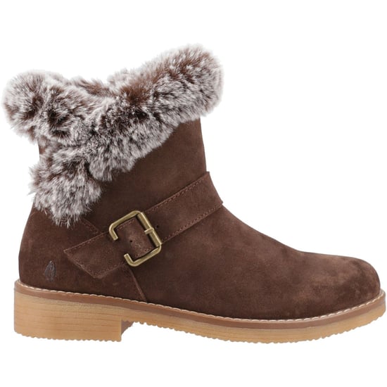 Hush Puppies Hannah Wildleder Damen Schokoladenfarbene Weite Winterstiefeletten - Image 5