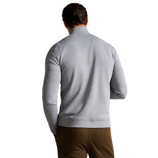 Grauer Ted Baker Antram Pullover Mit Halbem Reißverschluss Und Stehkragen - Image 2