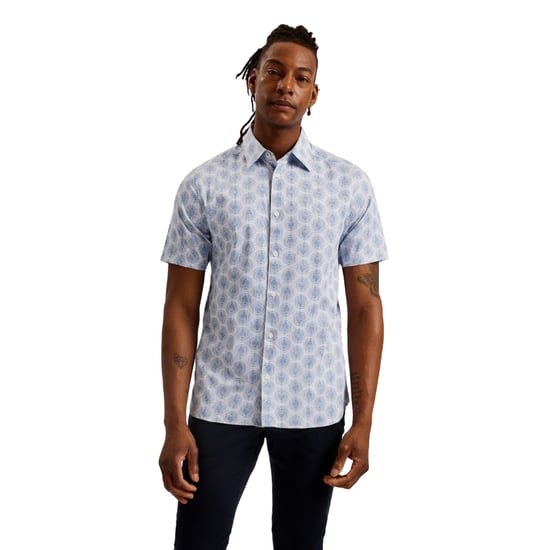 Ted Baker Pearsho Kurzarmhemd Mit Kreis-geometrie, Weiß - Image 3