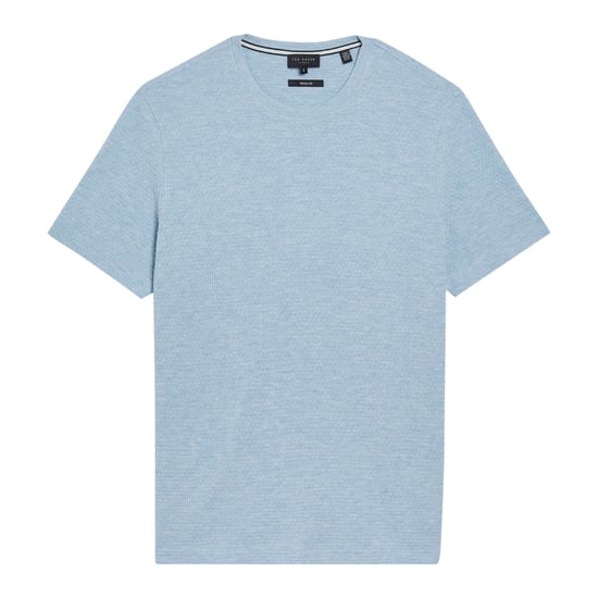 Ted Baker Curlys Regular Textured Blue T-shirt - Image 1