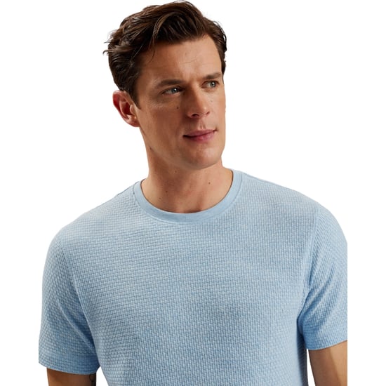 Ted Baker Curlys Regular Textured Blue T-shirt - Image 5