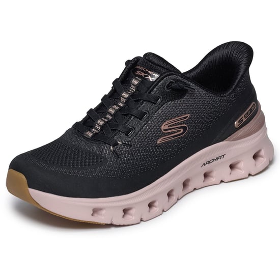 Skechers Arch Fit Glide-Step Pro Golden Pace Damen Sneakers Schwarz/Roségold - Image 5