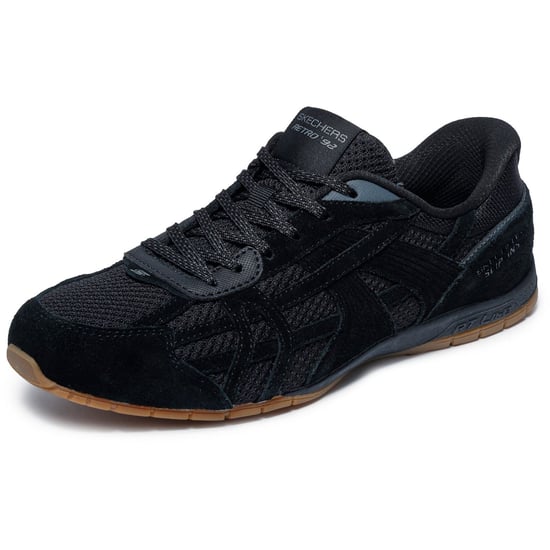 Skechers Retro Lite Oshare Leder Damenturnschuhe Schwarz - Image 5