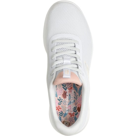 Skechers GO WALK Joy Rina Textil Damen Weiß/Koralle Sportschuhe - Image 3