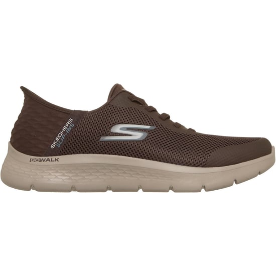 Skechers GO WALK Flex Hands Up Textil Herren SCHOKOLADEN Sportschuhe - Image 4