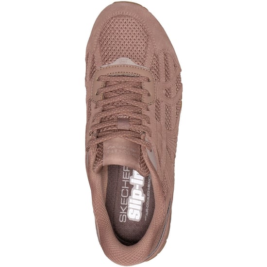 Skechers Retro Lite Oshare Leder Damen Braune Sneakers - Image 3