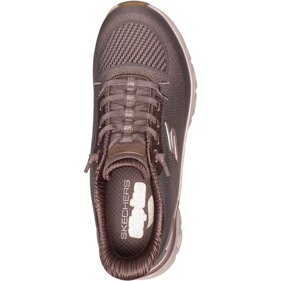 Skechers Arch Fit Glide-Step Pro Golden Pace Textil Damen Sneaker Braun/Gold - Image 3
