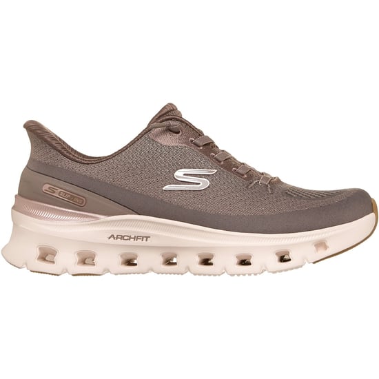 Skechers Arch Fit Glide-Step Pro Golden Pace Textil Damen Sneaker Braun/Gold - Image 4