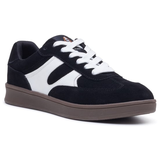 Hush Puppies Maura Wildleder Damen Sneaker Schwarz/Weiß - Image 1
