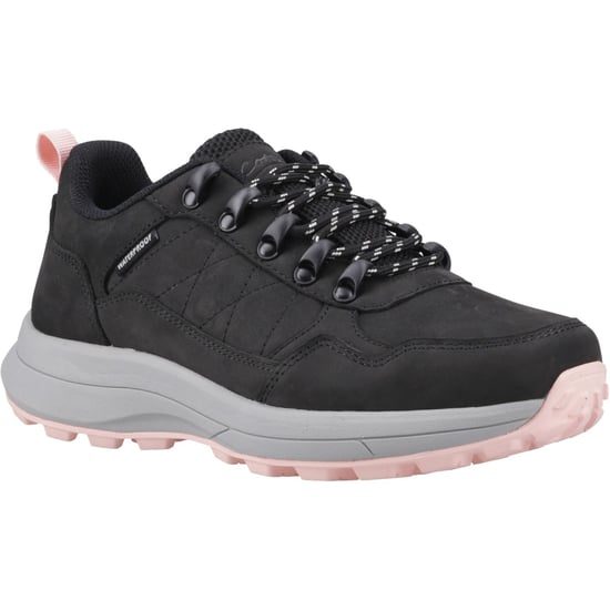 Cotswold Elmfield Nubuk Damenschuhe in Schwarz für Wanderungen - Image 1