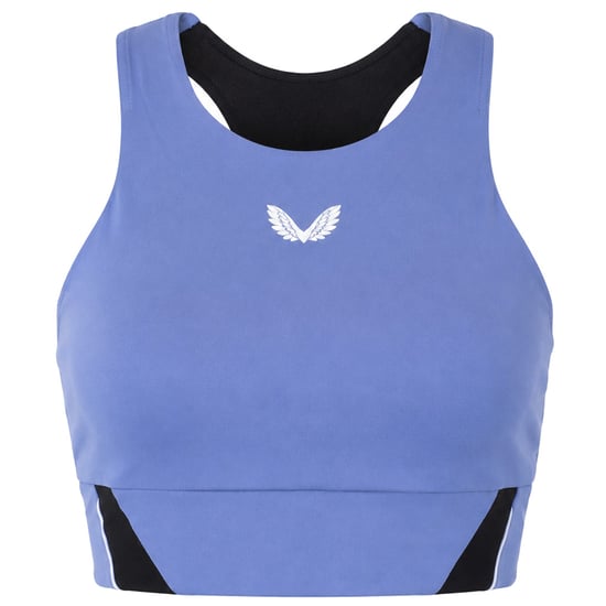 Castore Aeromesh Longline Crop Damen Sport-BH Blau - Image 1