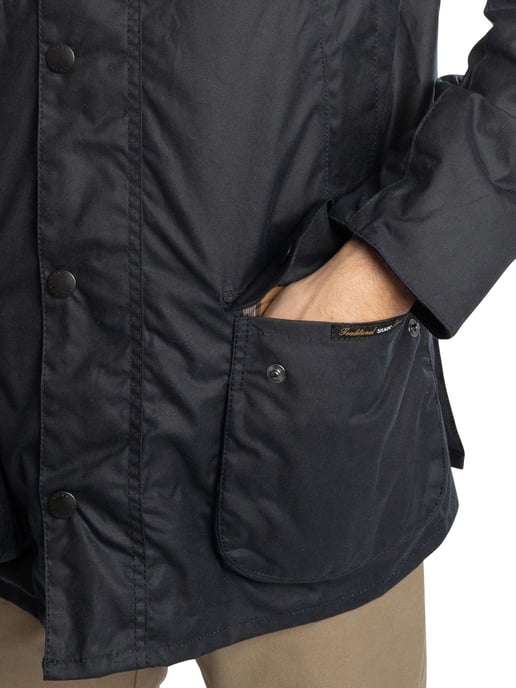 Barbour Ashby Wachsjacke, Blau - Image 4