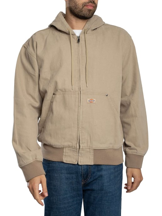 Dickies Ungefütterte Bomberjacke Aus Canvas Mit Kapuze, Beige - Image 2