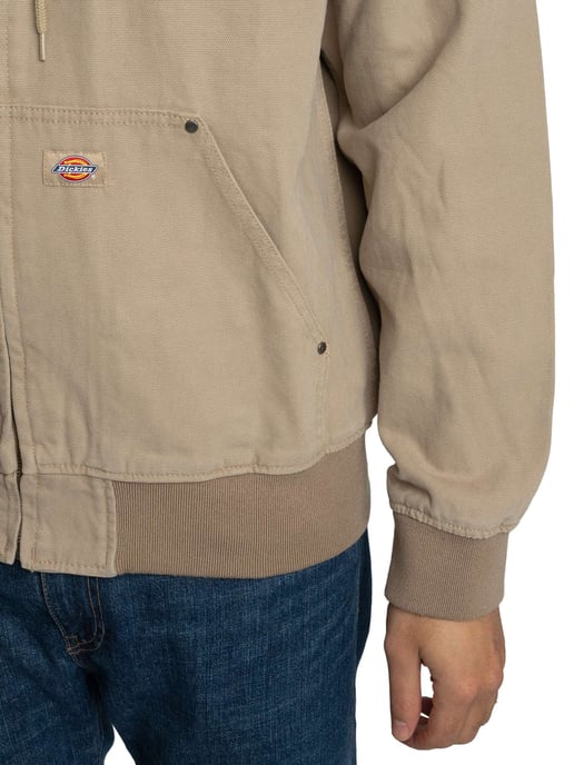 Dickies Ungefütterte Bomberjacke Aus Canvas Mit Kapuze, Beige - Image 4