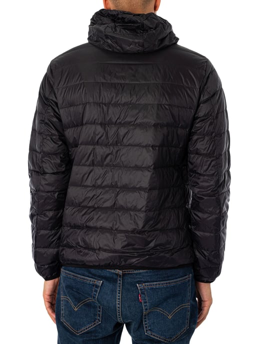 EA7 Gewebte Daunenjacke, Schwarz - Image 3