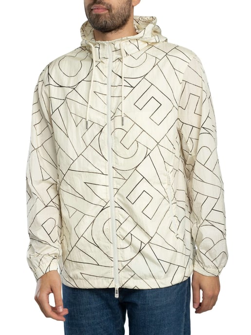 Armani Exchange Jacke Mit Diagonalem Logo, Beige - Image 2