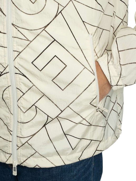 Armani Exchange Jacke Mit Diagonalem Logo, Beige - Image 4