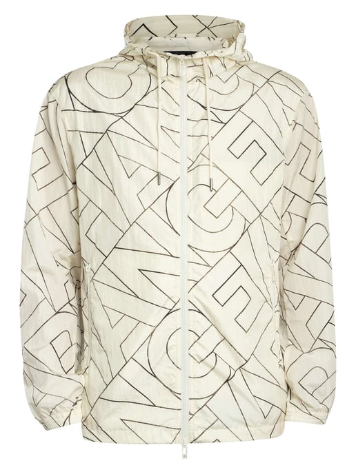 Armani Exchange Jacke Mit Diagonalem Logo, Beige - Image 6