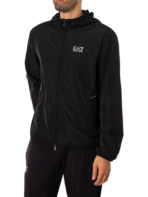 EA7 Leichte Jacke Mit Logo, Schwarz - Image 2