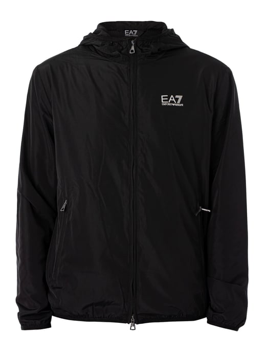 EA7 Leichte Jacke Mit Logo, Schwarz - Image 5