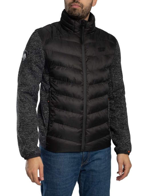 Superdry Storm Knit Hybrid Steppjacke, Schwarz - Image 1