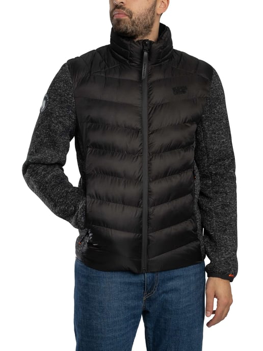 Superdry Storm Knit Hybrid Steppjacke, Schwarz - Image 2