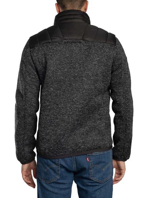 Superdry Storm Knit Hybrid Steppjacke, Schwarz - Image 3