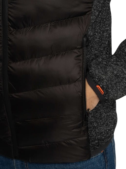 Superdry Storm Knit Hybrid Steppjacke, Schwarz - Image 4