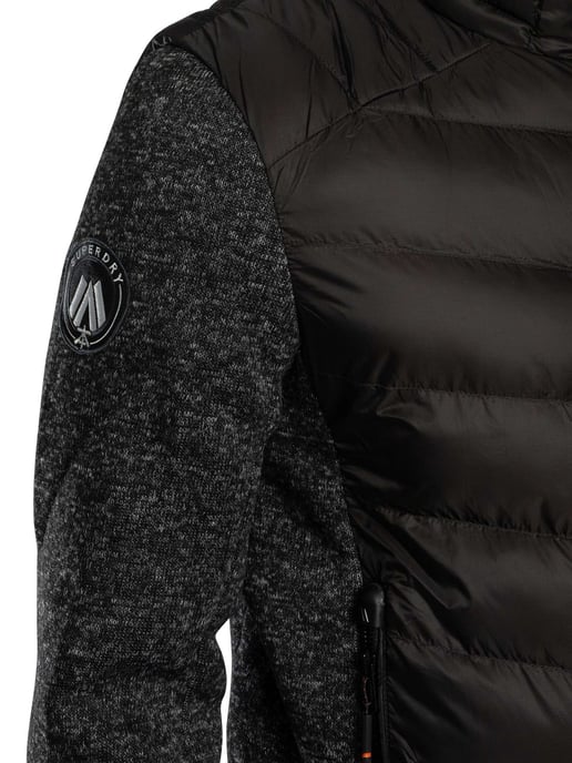 Superdry Storm Knit Hybrid Steppjacke, Schwarz - Image 6