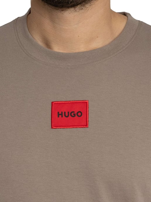 HUGO Diragolino212 Box Logo T-Shirt, Braun - Image 4