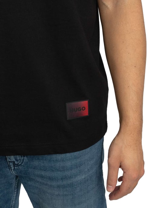 HUGO Danoto Rückengrafik-T-Shirt, Schwarz - Image 4