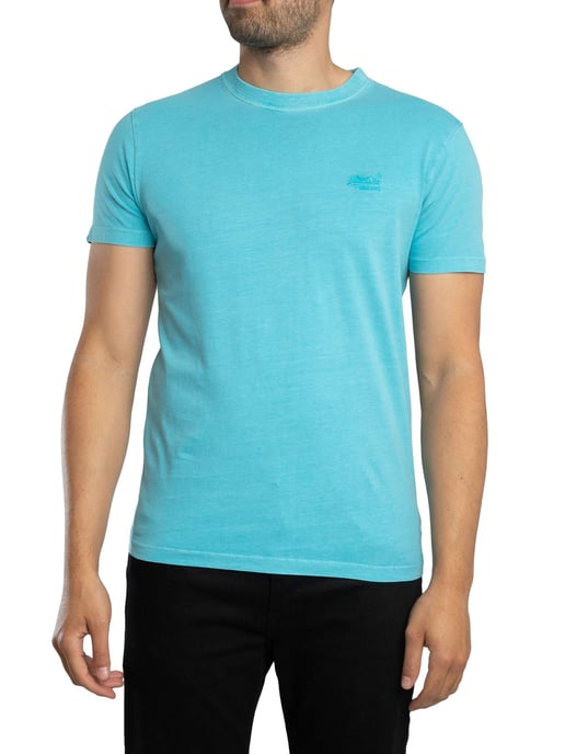 Superdry Essential Logo EMB Neon T-Shirt, Blau - Image 2