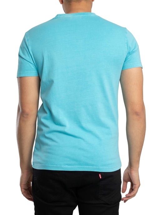 Superdry Essential Logo EMB Neon T-Shirt, Blau - Image 3