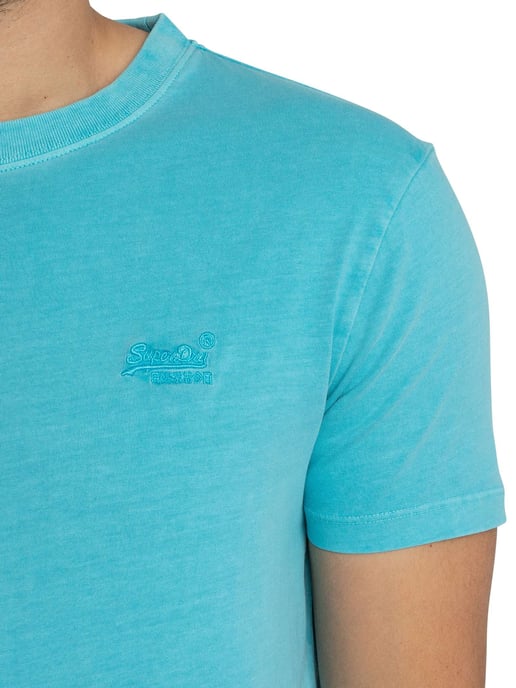 Superdry Essential Logo EMB Neon T-Shirt, Blau - Image 4