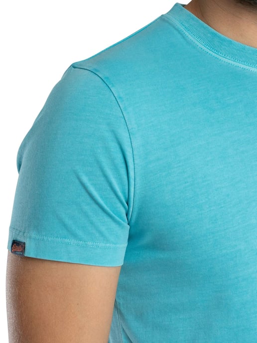 Superdry Essential Logo EMB Neon T-Shirt, Blau - Image 5