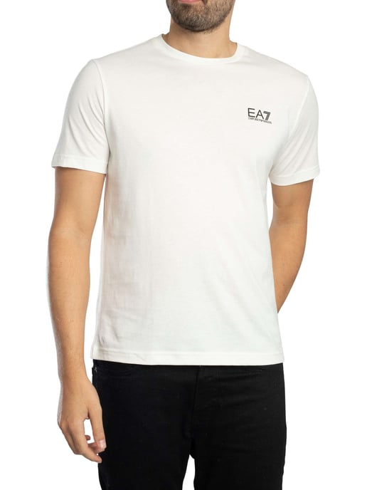 EA7 Brust-Logo T-Shirt, Weiß - Image 1