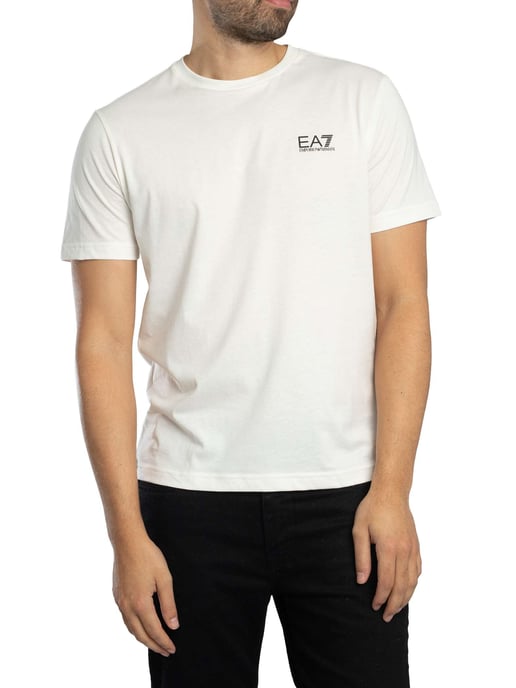 EA7 Brust-Logo T-Shirt, Weiß - Image 2