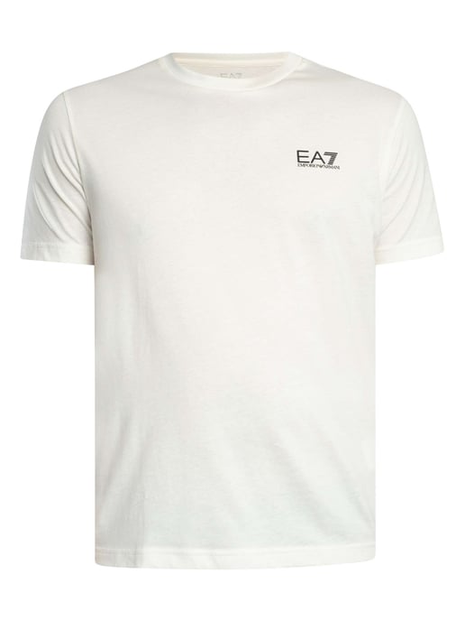 EA7 Brust-Logo T-Shirt, Weiß - Image 5
